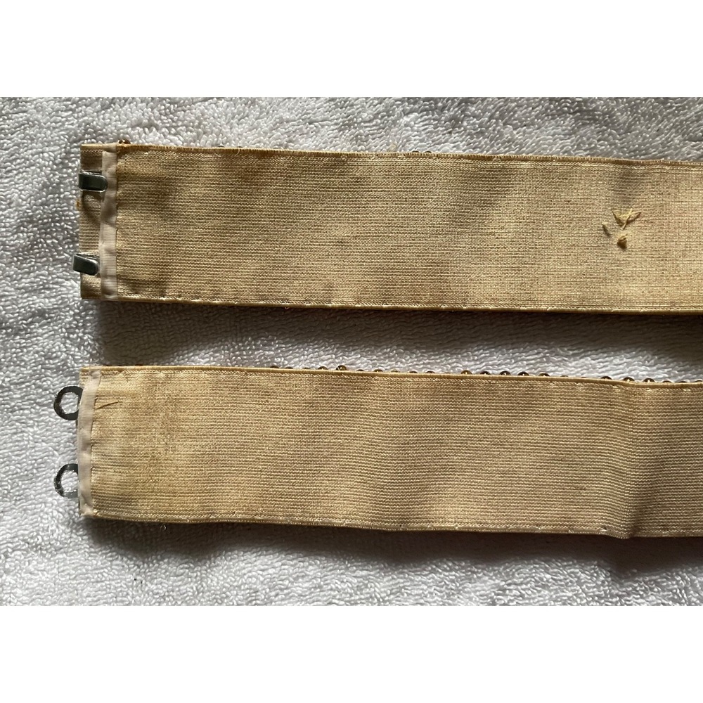 1920's-1950's Metalic Gold & Bronze Seed Beaded Belt 30" Waist - Picture 3 of 10